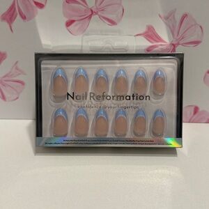 Nail Reformation Blue French Press-On Nails Short Almond